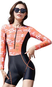 競泳水着 レディース ワンピース フィットネス 体型カバー 女性 フィットネス水着 スイムウェア スクール水着 長袖 温泉 旅行 水陸両用 アリーナ 練習用 女性用ワンピース ソフト肌触り ソ