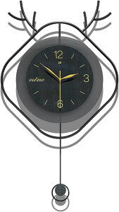 壁掛け時計 掛け時計 壁掛け時計 クリスマスの鹿のパターン 静音 連続秒針 電池式 読みやすいウォールクロック キッチン 自宅 寝室 オフィス 部屋装飾 壁の装飾 インテリア ホリデーギフト