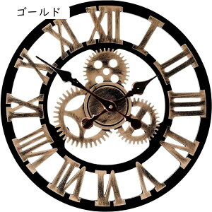 壁掛け時計 3D レトロギアローマ 数字壁時計サイレント 壁時計 ヴィンテージ機械式 スタイル ボード壁時計 リビングルーム 寝室 キッチン壁時計 無騒音 部屋装飾 シンプルでおしゃれな時計