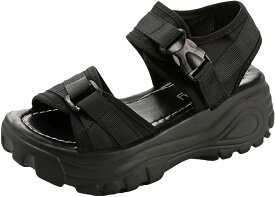 サンダル レディース スポーツサンダル オープントゥ スニーカー風 履きやすい 厚底 フラット かわいい プラットフォーム コンフォート アンクルブーツ オシャレ ポインテッドトゥ 滑り止め ファスナ