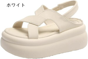 サンダル 厚底 レディース スポーツサンダル フラットサンダル 7.5cmヒール かかとあり おしゃれ 歩きやすい 疲れない 履きやすい 通気性 軽量 通勤 韓国 黒 オフィス 旅行 白 可愛い 通学