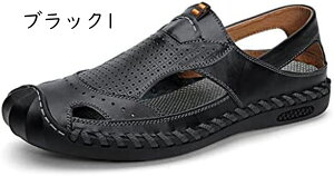 サンダル メンズ 靴 男性 シューズ 軽量 レザーサンダル 本革 職場用 クッション性 紳士サンダル カジュアルスリッパ 滑り止め ドローストリング オフィス スリッパ つま先保護 超軽量 スポ