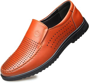 ビジネスシューズ メンズ 軽量 本革 革靴 素足 ローファー スリッポン スリップオンメッシュ靴 紳士靴 オフィス 事務所 ドライビング カジュアル 通気 ブラウン 黒 快適 防滑 おしゃれ 蒸れ