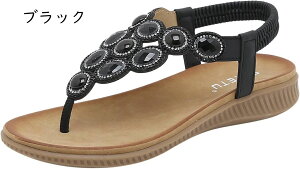 サンダル レディース オフィス サンダル レディース ぺたんこ 疲れない 歩きやすい お洒落 ガールズ ビーチサンダル ローヒール 美脚 ボヘミア風 エスニック プール フラット 防滑 海 軽量