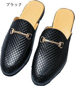 スリッポン ビジネスサンダル メンズ 軽量 スリッパ 通気性 かかとなし フラット ゴールド 疲れにくい 履き心地 ローファー 楽チン 小さいサイズ 日常 紳士靴 お出かけ 大きいサイズ 社内履