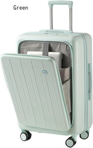 スーツケース スーツケース前開き カップホルダー付き フロントポケット 超軽量 人気 キャリーケース フロントオープン キャリーバッグ 機内持込 頑丈 ロック搭載 大容量 静音 修学出張入