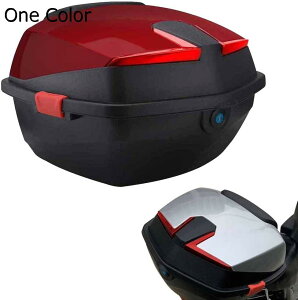 リアボックス バイク用リアボックス 28L大容量 ヘルメット入れ ツアーテールボックス バックレスト付き 防水防塵 汎用 ツーリング/キャンプ/通勤等 ブラック (Color : Wine red)