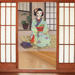 のれん おしゃれ 目隠し 仕切り ドアカーテン かっこいい かわいい 花柄 和風 和柄 タンチョウ 風景のれん 暖簾 ブラインド キチン リビングルーム 田園風 開運カーテン 浴室 間仕切り 玄関