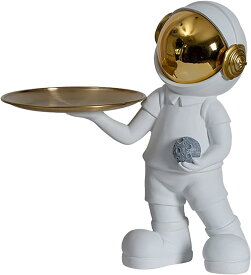 玄関収納 卓上収納 ナイトスタンドオーガナイザー ジュエリー 鍵 腕時計 サングラス 多機能収納 宇宙飛行士の置物のキー収納ボウルキャンディー料理ジュエリーイヤリングホルダー、入り口のテーブルのための