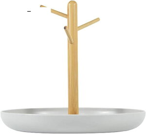 卓上収納 鍵置き 小物収納 キースタンド 玄関収納 鍵スタンド 玄関用 木製 鍵ホルダー 腕時計収納 アクセサリー 雑物置く トレイ収納 組立式 (Size : グレー)