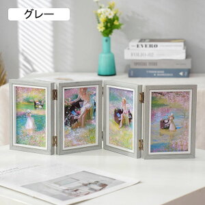 インテリアフレーム L判 3面 フォトフレーム おしゃれ フォトフレーム 壁掛け 記念 シンプル 15*20cmB 写真立て ナチュラル かわいい ブラウン 縦横 卓上 プレゼント ギフト 出産祝い