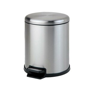 ゴミ箱 ふた付き 5L ダストボックス 丸型 ペダル式 ごみ箱 スリム おしゃれ 抗菌 消臭 密閉 音無し 部屋 キッチン リビングルーム トイレ 浴室 オフィス用 スチール