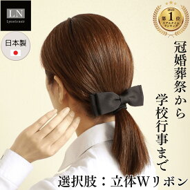 【ランキング1位】バレッタ 送料無料 日本製 ヘア 髪 髪留め 黒 フォーマル 冠婚葬祭 慶弔両用 喪服 結婚式 成人式 卒園式 卒業式 入園式 入学式 学校行事 普段使い レディース ママ 女性 葬式 葬儀 フォーマル アクセサリー ギフト バレット 母 娘 (LN-BAR