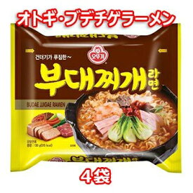 オットギ プデチゲ ラーメン 4袋 韓国 料理 食品 インスタント ラーメン 乾麺 らーめん ブデチゲ麺