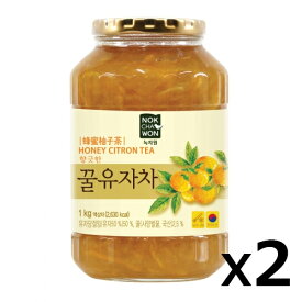 【送料無料】緑茶園 ゆず茶 1kgx2 韓国食品 韓国食材 韓国食品 蜂蜜入お茶 柚子茶 お土産 お中元 果実入お茶 飲物