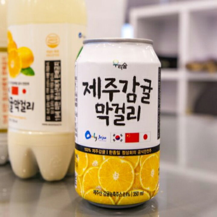 楽天市場 送料無料 ウリスル しゅわっと 微炭酸 缶 マッコリ 済州みかん 350ml 6度 6缶 韓国 食品 食材 料理 発酵 お酒 乳酸菌 伝統酒 果物 カクテル 大きいサイズのlylon Japan