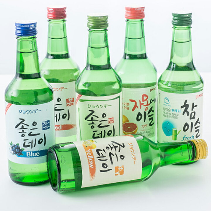 楽天市場 送料無料 5種類から選べるジョウンデ 焼酎360ml X 5本 韓国 ドラマ 定番 食品 食材 料理 お酒 業務用 焼酎 甲類 リキュール ソジュ 大きいサイズのlylon Japan