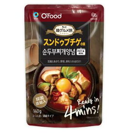 O'food 韓グルメ旅 スンドゥブ チゲ ソース 140g(2～3人前) x 1袋 チョンジョンウォン 韓国 食品 料理 食材