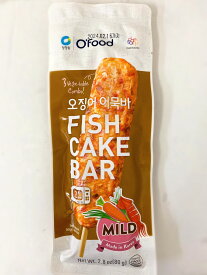 【冷凍便】O’food　おでんバー(FISH CAKE BAR) マイルド味(イカ) 30本入　1ケース　棒おでん　イカ　魚介　魚のすり身　コーン　玉ねぎ　にんじん　1箱　業務用 韓国おでん