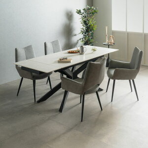 ダイニングセット ダイニングテーブルセット ダイニング5点セット 伸長式 セラミックテーブル おしゃれ モダン シンプル 拡張テーブル 幅160 幅220 耐熱 耐水 耐傷 石目調 4人用 スタイリッシ
