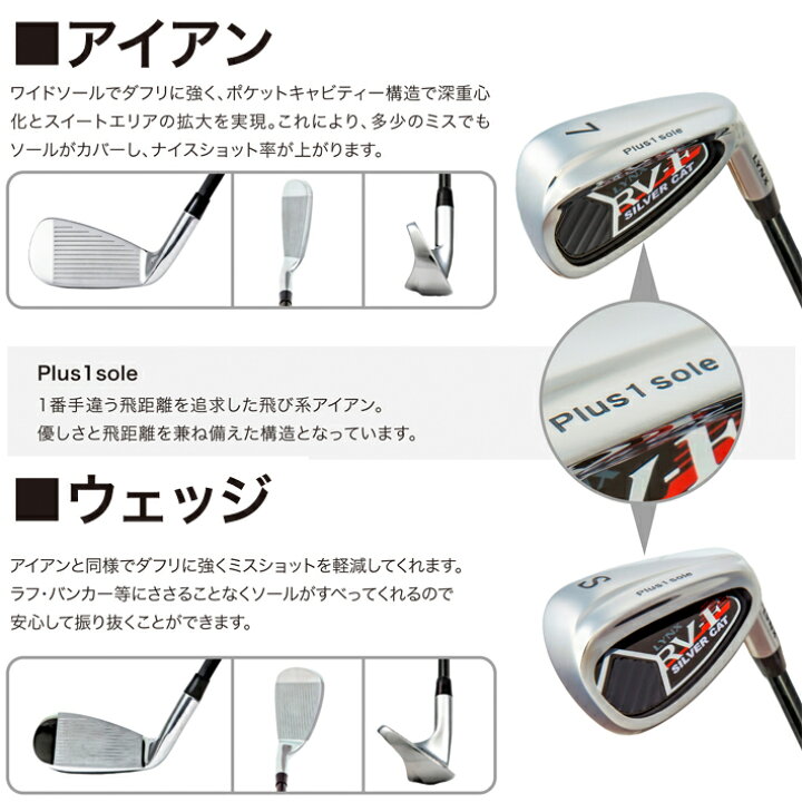 楽天市場】[公式] Lynx リンクス ゴルフ SILVER CAT RV-F 1W/3W/UT/#6 
