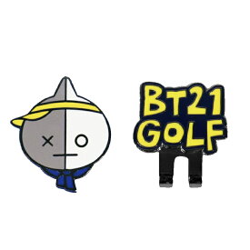 【BT21 GOLF 日本総代理店】 BT21 ビーティーイシビル HOLE IN ONE ホールインワン VAN （バン） ボールマーカー BT21 GOLF ゴルフ 【メール便対応】