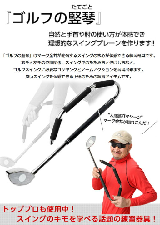 楽天市場】ゴルフの竪琴 たてごと スイング 練習器 【マーク金井氏が 