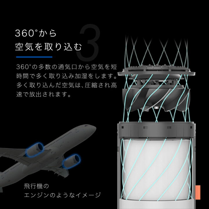 楽天市場】【レビュー投稿で2年保証】 ライシン 加湿器 気化式 全方位 
