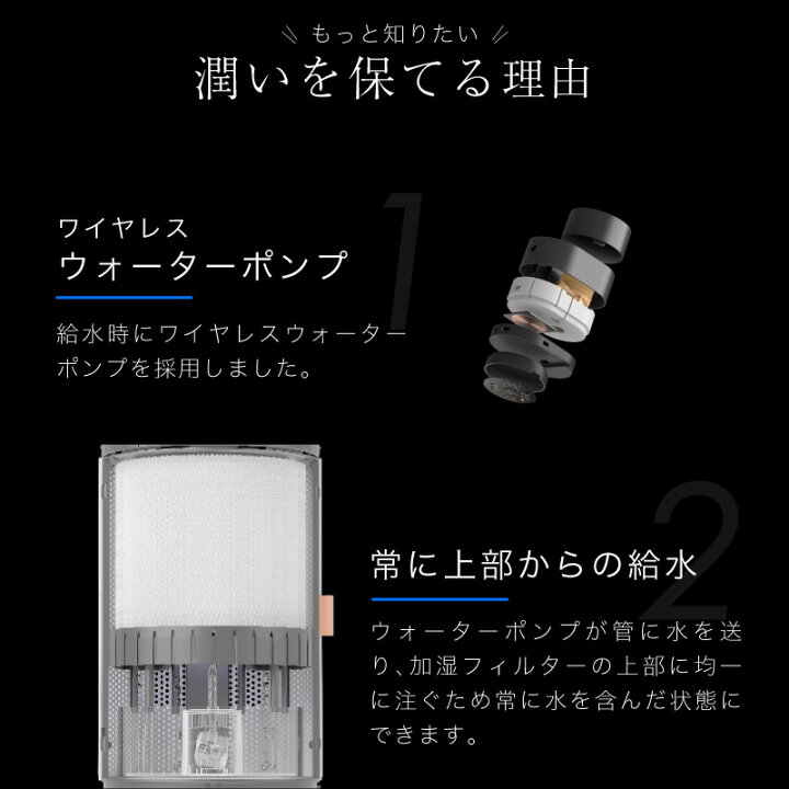 楽天市場】【レビュー投稿で2年保証】 ライシン 加湿器 気化式 全方位 