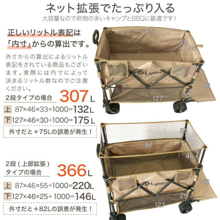 楽天市場】【レビュー投稿で2年保証】 ライシン アウトドアワゴン E 
