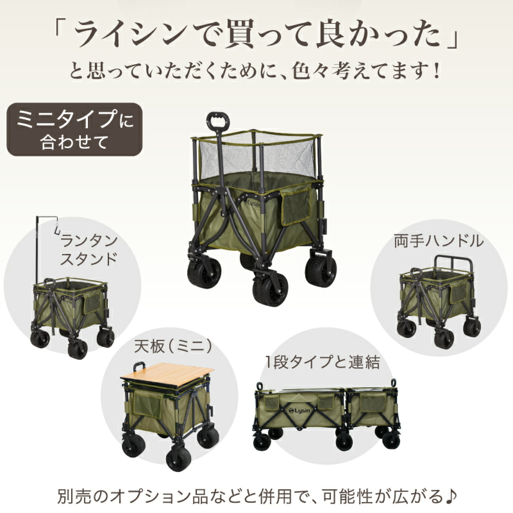 ライシン アウトドアワゴン Eシリーズ ミニ 拡張