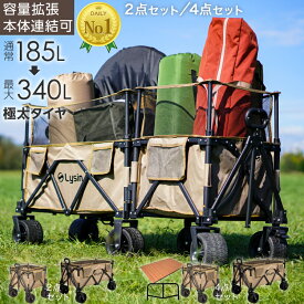 【レビュー投稿で2年保証】 ライシン アウトドアワゴン Eシリーズ 2点セット / 4点セット キャリーワゴン キャリーカート 大容量 折りたたみ