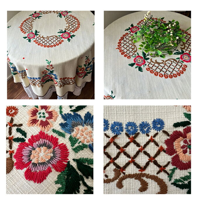 楽天市場】【10%OFFクーポン配布中】【中古】クリームに花の手刺繍 