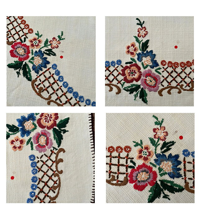 楽天市場】【10%OFFクーポン配布中】【中古】クリームに花の手刺繍 