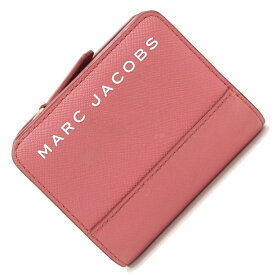 マークジェイコブス 二つ折り財布 ブランデッド ミニ コンパクト ウォレット M0015163 ピンク レザー 中古 コンパクトウォレット ミニ財布 レディース MARC JACOBS