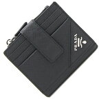 プラダ 二つ折り財布 2MC066 ブラック レザー 中古 サフィアーノ コンパクトウォレット ミニ財布 レディース メンズ PRADA