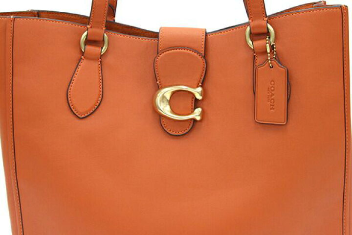 楽天市場】コーチ トートバッグ テオトート CA114 オレンジ系 レザー  