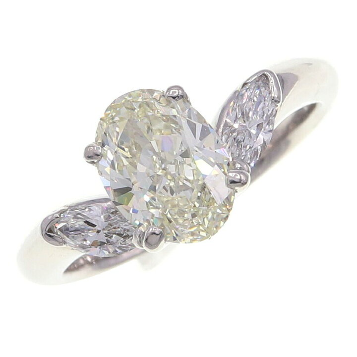 楽天市場】ダイヤモンド リング YD1.51ct D0.36ct Pt900 11号 鑑定書 