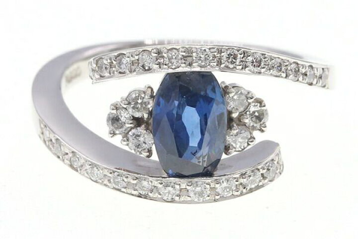 楽天市場】サファイア ダイヤモンド リング S1.07ct D0.303ct Pt900 11 