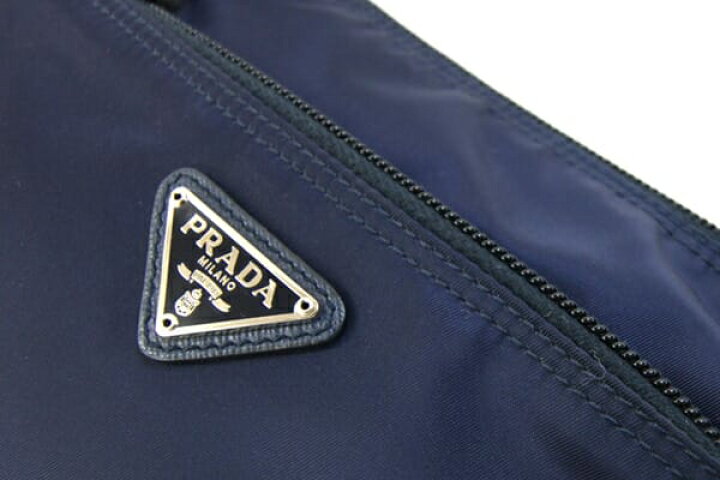 PRADA ネイビーナイロンポーチ 中古・古着通販】PRADA (プラダ 