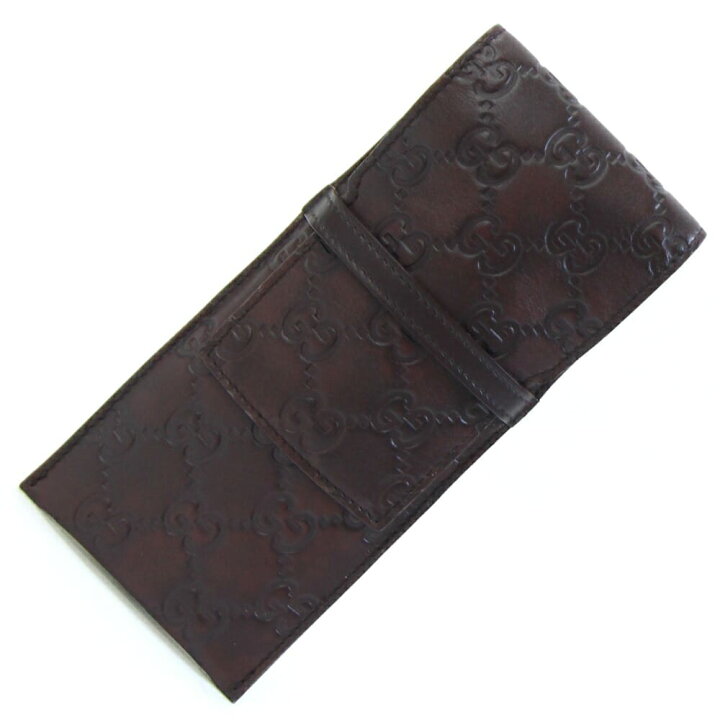 楽天市場】グッチ ペンケース グッチシマ 146419 ブラウン レザー 中古  