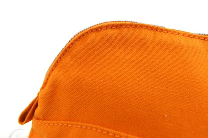 楽天市場】エルメス ポーチ ボリードポーチMM オレンジ コットン  