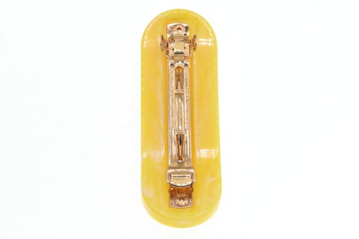 Prada Barrette 1IF042 Yellow Plastic Metal Hair Clip Studs Women\'s PRADA Prada Hair Clip 1IF087 2BA6 F0056 148182628 | eBay main image 3