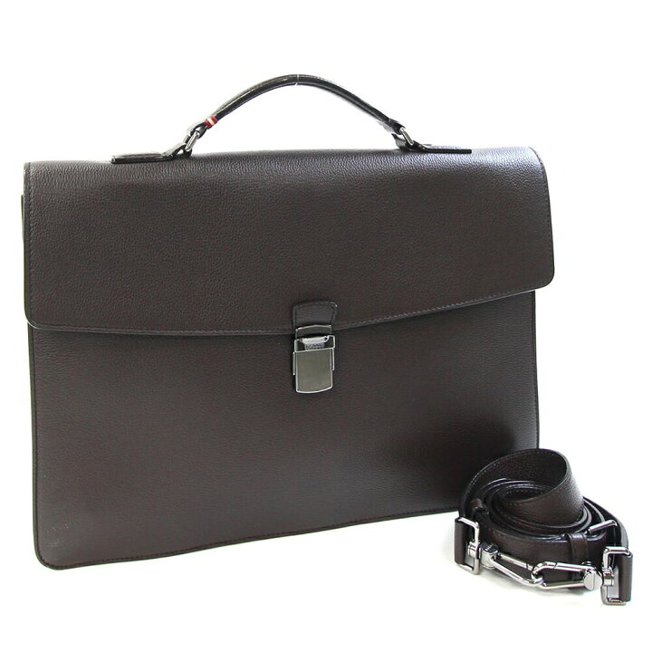 楽天市場】バリー 2WAYブリーフケース ダークブラウン レザー 中古 