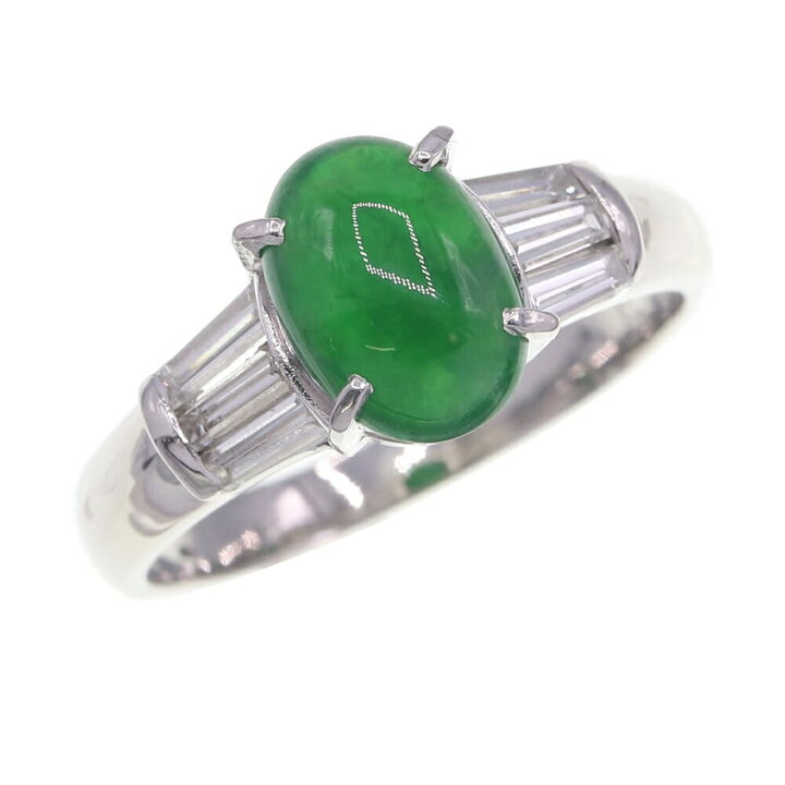 楽天市場】ヒスイ ダイヤモンド リング J1.10ct D0.37ct Pt900 11号 