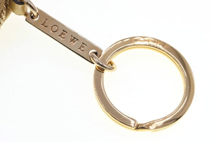 楽天市場】ロエベ キーリング 674.15.007 ゴールド レザー 中古  