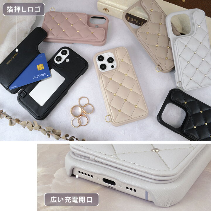 楽天市場】iPhone16 ケース iPhone16Pro ケース カード収納 ミラー付き 