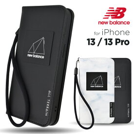 iPhone13 iPhone13Pro ケース 手帳型 new balance 「ALL TERRAIN手帳ケース」 ニューバランス iphone ケース アイフォン 13プロ ケース アイフォン 13 ケース スマホケース ブランド ケース カバー 手帳型 ケース おしゃれ ストラップ 落下防止