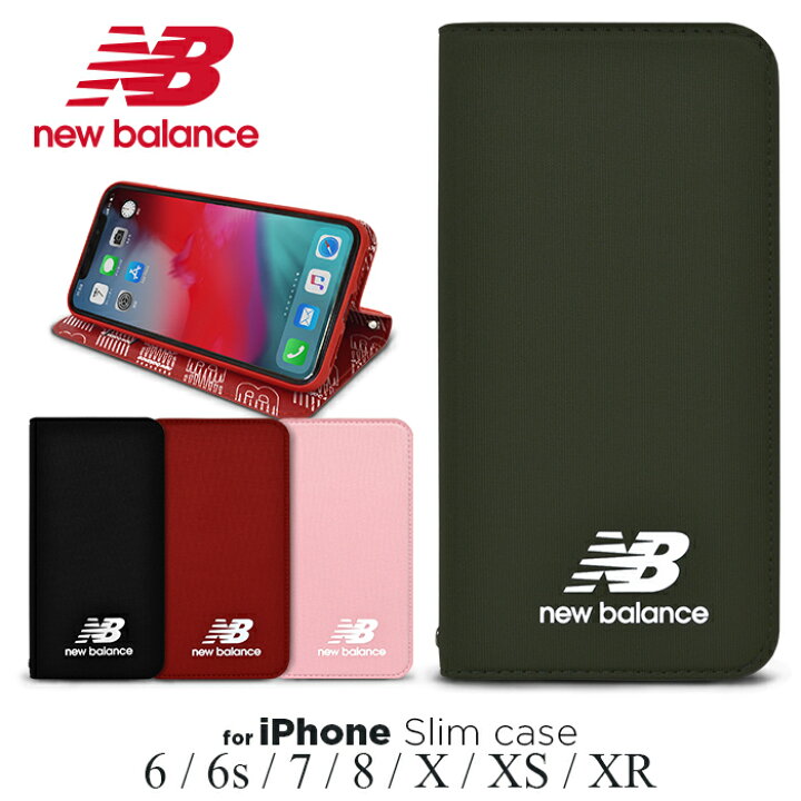 楽天市場 Iphonese 第2世代 Iphone8 ケース Iphone7 手帳型 ケース New Balance ニューバランス Iphone6s Iphone6 ケース シンプル手帳ケース 留め具なし スタンド機能 ストラップホール アイフォン8 おしゃれ スポーツ ブランド M Factory Store
