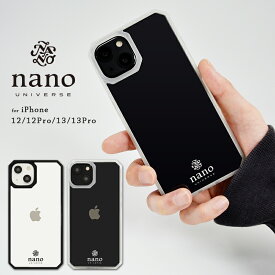 iPhone14 iPhone13 ケース iPhone13Pro iPhone12 iPhone12Pro nano universe 「オクタゴンクリアケース」 ナノユニバース 透明 ブランド TPU スマホケース アイフォン14プロ アイフォン13 アイフォン12 iphoneケース 背面